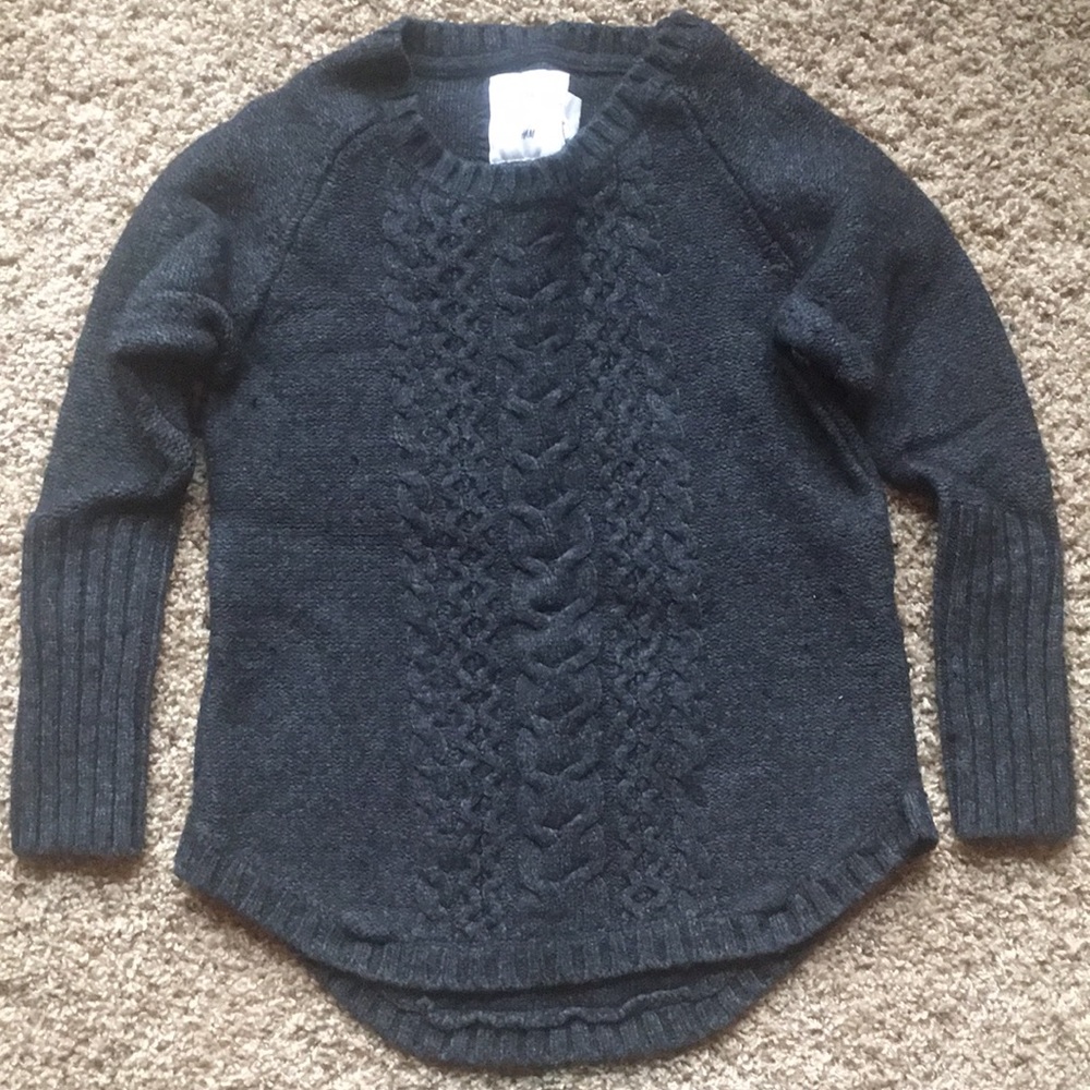 Grey thick wool sweater H&M